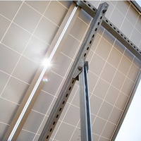 Support solaire économique pour montage au sol, fabriqué en acier C standard avec couche de revêtement antirouille en zinc, aluminium et magnésium.
