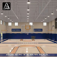 Terrain de basket intérieur écologique Plancher en bois d'érable sportif Plancher de basket-ball en bois dur Terrain de basket Plancher de salle de sport