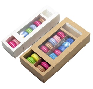 Kraft Paper Drawer <strong>Box</strong> Macaron Cake Decorative <strong>Sweet</strong> Cookie Food Packaging Paper <strong>Box</strong> - Product Image 2