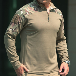 DF25 Tactical Dark Gray Breathable <b>Mesh</b> Panel Training <b>Top</b> All Seasons <b>Long</b> <b>Sleeve</b> Performance Shirt - Product Image 4
