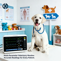 Moniteur complet des signes vitaux pour animaux vétérinaires avec accessoires standard pour une surveillance complète de la santé animale