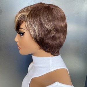 วิกผมสั้นตรงแบบพิกซี่คัท ไม่มีเชือกผูก ราคาส่งถูก - Product Image 4