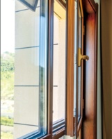 Ventana Abatible de Madera GREATMEN con Rotura de Puente Térmico, Doble Acristalamiento Low-E, Insonorizada, para Residencias, Villas y Hoteles, Eficiente Energéticamente