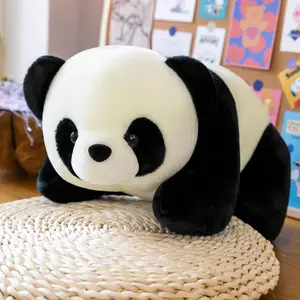 Factory Cute Animal Panda Stuffed Dolls 25cm/30cm/40cm High Quality Soft Plush Panda Toy Stuffed Cartoon Animal Doll for Kids