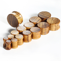 Jewelry de corps en bois : Tunnels, Dilatateurs d'oreille, Plugs et Écarteurs à double évasement pour piercing, 6-22mm, Mariage