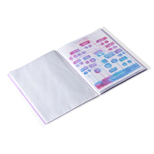 Cartelle Protettive in PP con 20 Tasche Formato A5, Portadocumenti Trasparenti in Plastica, Cartella per Presentazioni con Copertina Colorata - Product Image 6