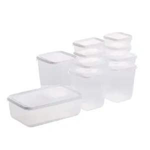 Transparent Food Container Multi-functional Home Kitchen Plastic Storage Box Various Capacity Plastic Sealed Cans