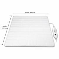Couverture de matelas chauffante double électrique OEM/ODM 135x120cm en polyester doux, 3 niveaux de chaleur