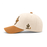 Casquette de baseball ToughRhino personnalisée style western vintage, broderie taureau, style cowboy ranch, 6 panneaux structurés en daim, fermeture snapback