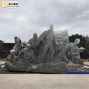 Escultura del Grupo del Ejército Rojo Jia Hua, de Fibra de Vidrio, Hecha a Mano, para Montar en el Suelo, Forma Irregular - Product Image 4