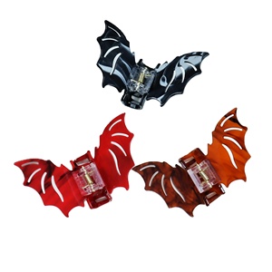 Western Bat Ghost <span class=keywords><strong>Horror</strong></span> Halloween Garra Pinzas para el cabello Niñas Moda Lindo Personaje de dibujos animados Acrílico Fiesta de cabello Dulce Acrílico - Product Image 1