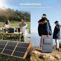 Panneau solaire pliable Alecter Solar haute efficacité 200W >23% d'efficacité certifié TUV pour utilisation en extérieur, sorties multiples pour