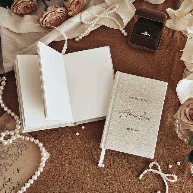 Personalised Wedding Vow Booklets Wedding Vow Book Linen Wedding Vow Books Set
