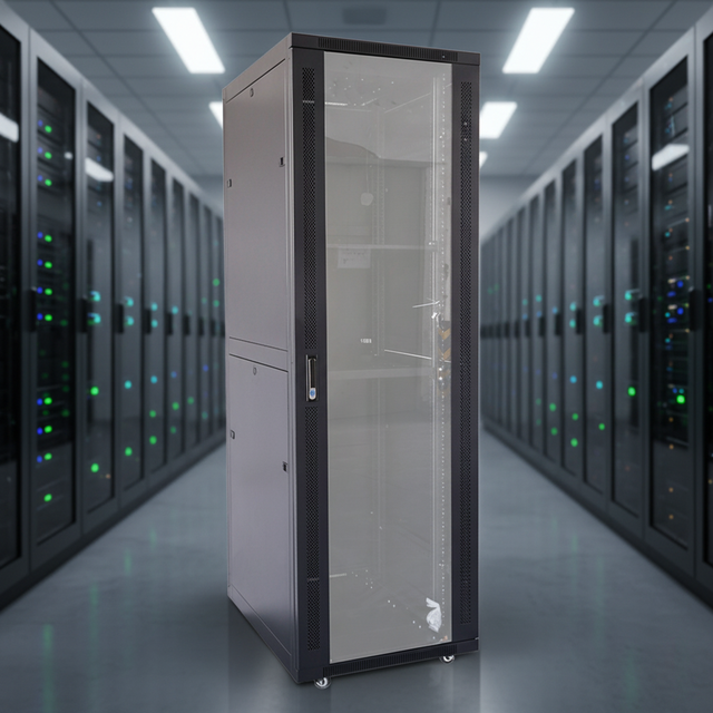 42U Enterprise Network Server Rack Cabinet 19" Standard SPCC Material 1300KG Loading Capacity IP20 Protection IEC297-2 Standard