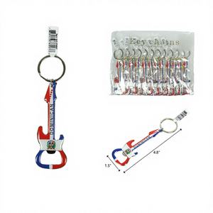 Porte-clés personnalisé en métal DOMINICAN 4,8"X1,5" avec ouvre-bouteilles 25DZ/CS Modèle 376997 - Product Image 1