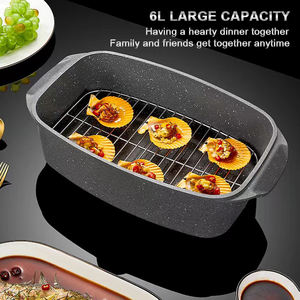 หม้อหุงข้าวอเนกประสงค์2ชั้น6L 32ซม. ทำจากหินอลูมิเนียมอัลลอยด์ขนาดใหญ่พิเศษใช้ทางการแพทย์ - Product Image 2