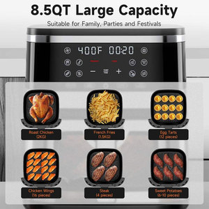 Friteuse à air numérique modèle acier inoxydable luxe double panier usage commercial multifonctionnel en option - Product Image 6