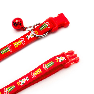 Collier de Noël pour animaux de compagnie, nœud papillon, collier classique en nylon doux et plastique pour chat et chien, imprimé Père Noël, cadeau de fête, décoration - Product Image 5