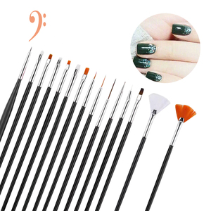 2025 nouveauté acrylique ongles pointillage perceuse stylo 20 pièces ensemble de Nail Art brosses Kit longues lignes <span class=keywords><strong>dessin</strong></span> stylo Art fournitures - Product Image 3