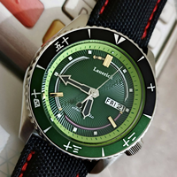 Hochwertige Edelstahl-Armbanduhr mit Saphirglas, Mechanisches Automatik-Chronographenwerk, Leuchtende Zeiger, Luxuriöse Sportuhr mit Nylonarmband