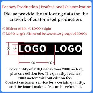 High Quality Custom Jacquard Elastic Webbing Band Monogram Pattern Custom Logo Spandex/Nylon Material Environmental Protection - Product Image 5