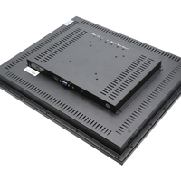 Ucuz açık çerçeve kapasitif dokunmatik ekran display12. Inç Metal ev monitör ile VGA/AV/HD-MI