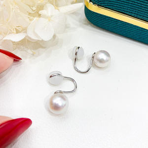 21732 Argent S925 Accessoires de perles DIY Boucles d'oreilles à clip tendance Perles de 6-9 mm Plateau vide pour boucles d'oreilles 21732 DIY Perles - Product Image 2