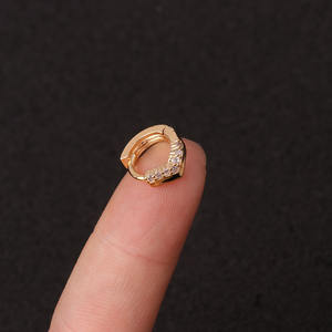 Boucles d'oreilles ERESI Helix Zircon Cz pendantes, manchette d'oreille, clip de cartilage, helix, <span class=keywords><strong>tragus</strong></span>, daith, conch, rook, <span class=keywords><strong>piercing</strong></span> d'oreille - Product Image 6