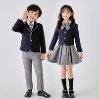Uniforme scolaire Style britannique école primaire étudiant classe uniforme enfants uniforme printemps filles école veste garçons robe manteau
