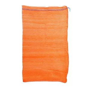 Branded Plastic Drawstring Leno Mesh Bag Packaging GRS Certified Manufacture Net Bag For Fruit And Vegetable