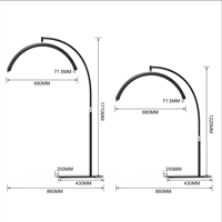 Lampe sur pied LED demi-lune 2025, 320 LED, CRI 95+, température de couleur réglable 2700K-5600K, idéale pour salon de beauté et extensions de cils