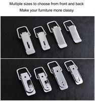 Loquet de tirage à bascule à pression Serrure de boîte à outils Serrure de porte de conteneur Loquet de tirage pour fermeture métrique sécurisée en acier inoxydable