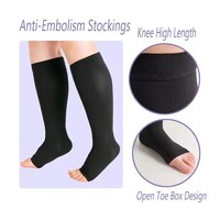 Meilleur soutien Chaussettes de compression pour femmes Open Toe 20-30mmHg High Quality Crew Plus Size pour la récupération de la circulation