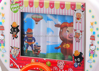 Machine de jeu à bascule pour enfants amusement chat en cristal à jetons pour centre commercial