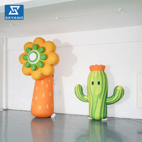 Modèle de plante cactus gonflable personnalisé pour la décoration de scène, de fête ou de lieu touristique extérieur