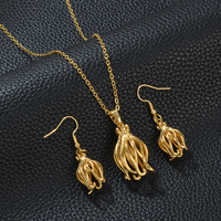 Colliers et boucles d'oreilles Mayotte pour femmes - Bijoux plaqués argent et or, motif floral, cadeau de fête # 384306