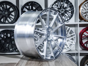 22 Zoll Geschmiedete Alufelgen Verdeckte Verschraubung 2-Teilig 5x112 Silber Gebürstet Poliert Chrom PKW Schmiederäder für Mercedes S63 - Product Image 2