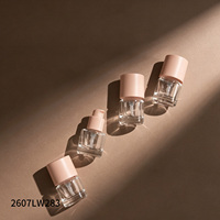Flacon vide en verre de 20 ml pour fond de teint, neuf d'usine, conteneur cosmétique transparent à pompe, forme droite et ronde