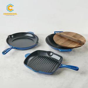 Oem ODM người bán tốt nhất gang không dính men <span class=keywords><strong>Cookware</strong></span> sets biểu tượng tùy chỉnh 100 cái moq cho coolercool bền vật liệu kim loại - Product Image 1