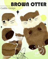 Coussin chauffant pour micro-ondes en peluche à loutre en peluche amovible