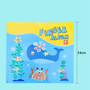 Nouveau bloc de papier à dessin 24 couleurs pour la perception des couleurs, <span class=keywords><strong>kit</strong></span> de <span class=keywords><strong>peinture</strong></span> au doigt DIY pour enfants - Product Image 6