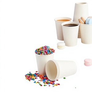 Lot de 1000 gobelets en papier blancs de 8 oz, à paroi simple, jetables, pour boissons chaudes, en papier de qualité alimentaire - Product Image 1