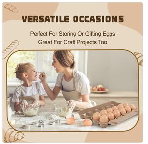 Lot de 24 cartons d'<span class=keywords><strong>oeufs</strong></span> en pâte de papier naturel vides solides et robustes réutilisables - Product Image 6