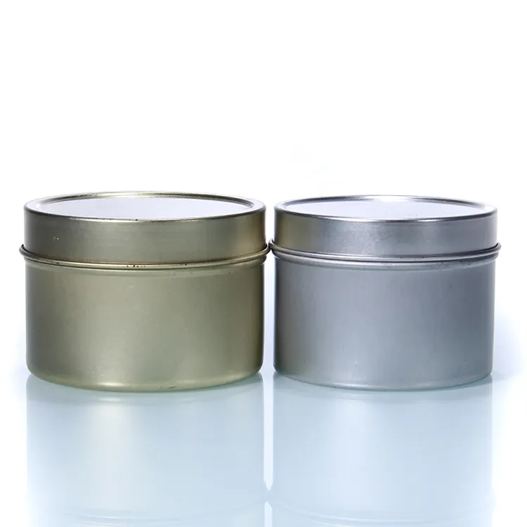 Metal Aluminum Jar Tins Container Round Candle Tin Jars Empty Candle Jars With Lid Metal Tins Candle Vessels In Bulk Storage Box