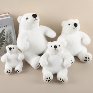 Oso Polar de Peluche con Bufanda Roja - Oso Blanco del Océano Ártico con Bufanda Navideña, Lindo Juguete de Animal Ártico, Regalo de Oso Polar - Product Image 2