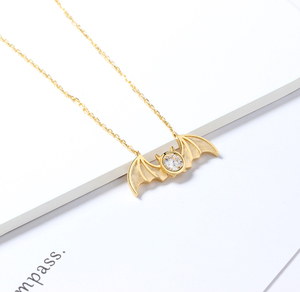 Collane con ciondolo a forma di pipistrello con diamante naturale <span class=keywords><strong>pawnable</strong></span> con gioielli in oro 18 carati - Product Image 5