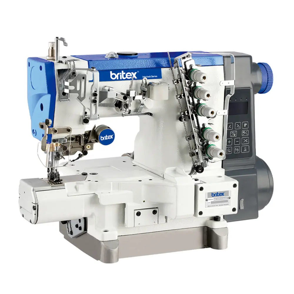 High quality Britex BR-3600-01GB/SM stepper motor full automatic high speed industrial cylinder-bed interlock sewing machine
