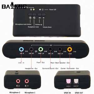 Interface audio professionnelle 7.1 canaux USB 2.0 pour studio d'enregistrement, sortie <span class=keywords><strong>8</strong></span> canaux, vente en gros usine - Product Image 5