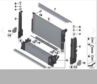 Nouveau Radiateur de Refroidissement Moteur Brazé avec Noyau en Aluminium et Corps en Plastique OE 17117600511 pour N13 F20-F35 avec Garantie de 12 Mois