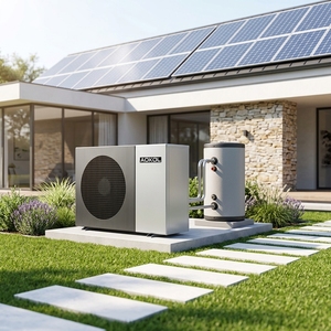 Pompa di calore aria-<span class=keywords><strong>acqua</strong></span> monoblocco A+++ Inverter EVI 8kW R290 a trasferimento diretto da fotovoltaico, nuovo design, alta efficienza, riscaldamento, raffreddamento e ACS, standard UE. - Product Image 1